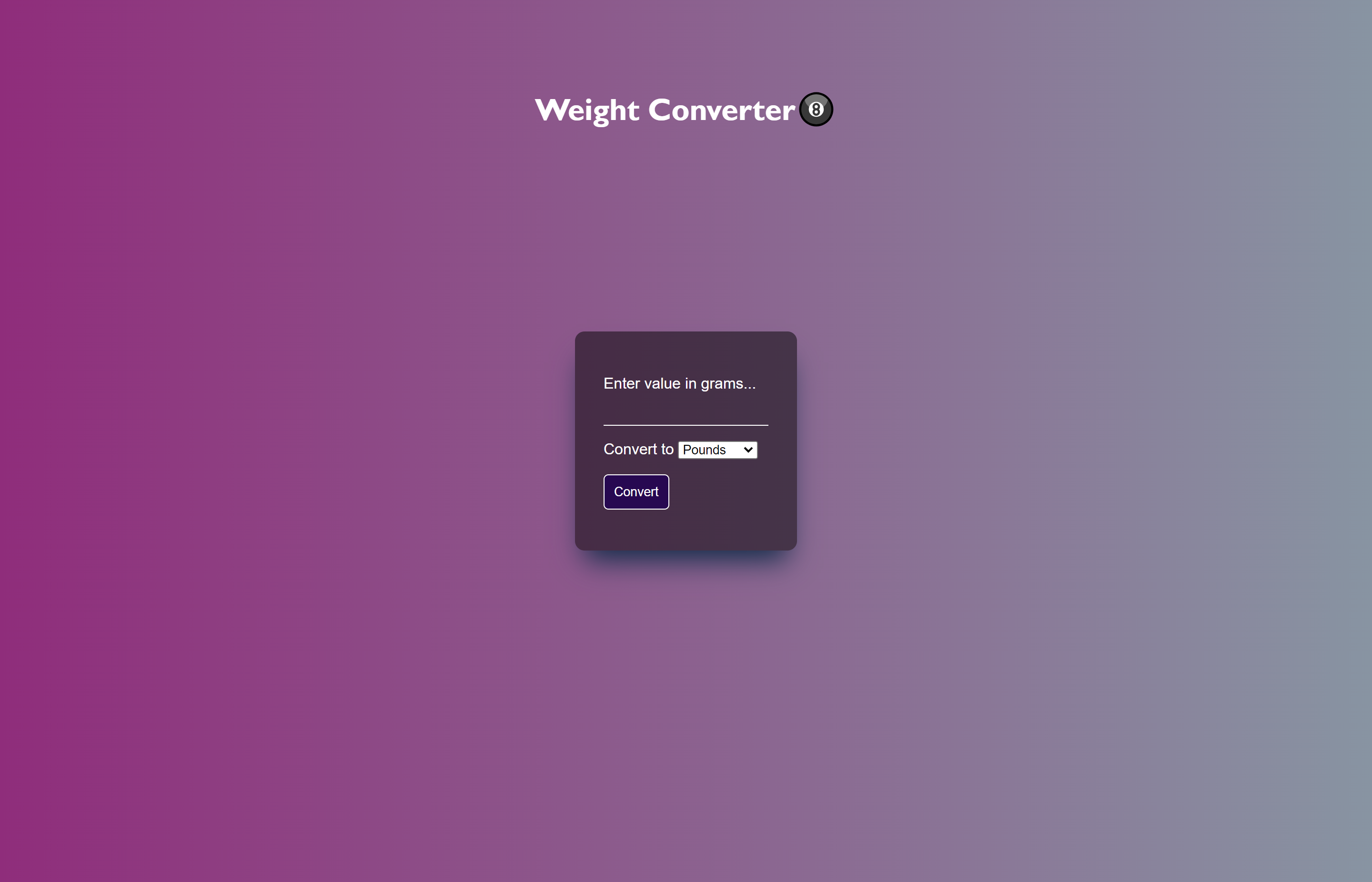 Weight Converter