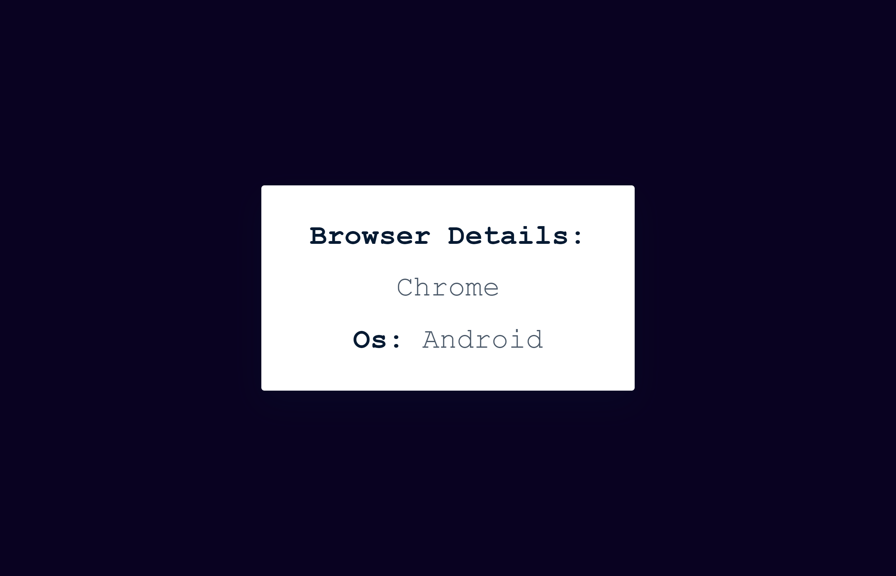 Check your Os and Browser