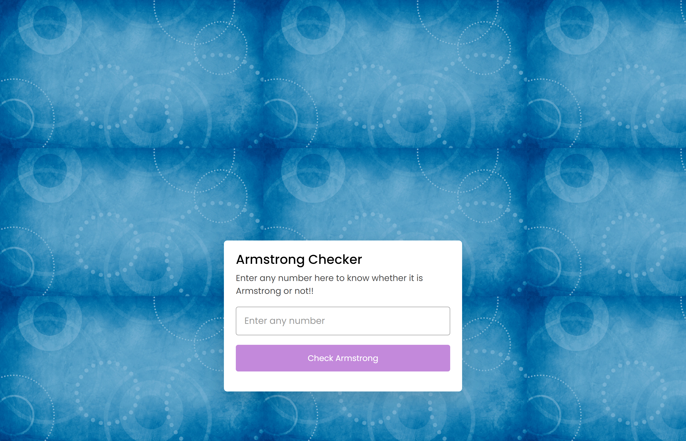 Armstrong Checker