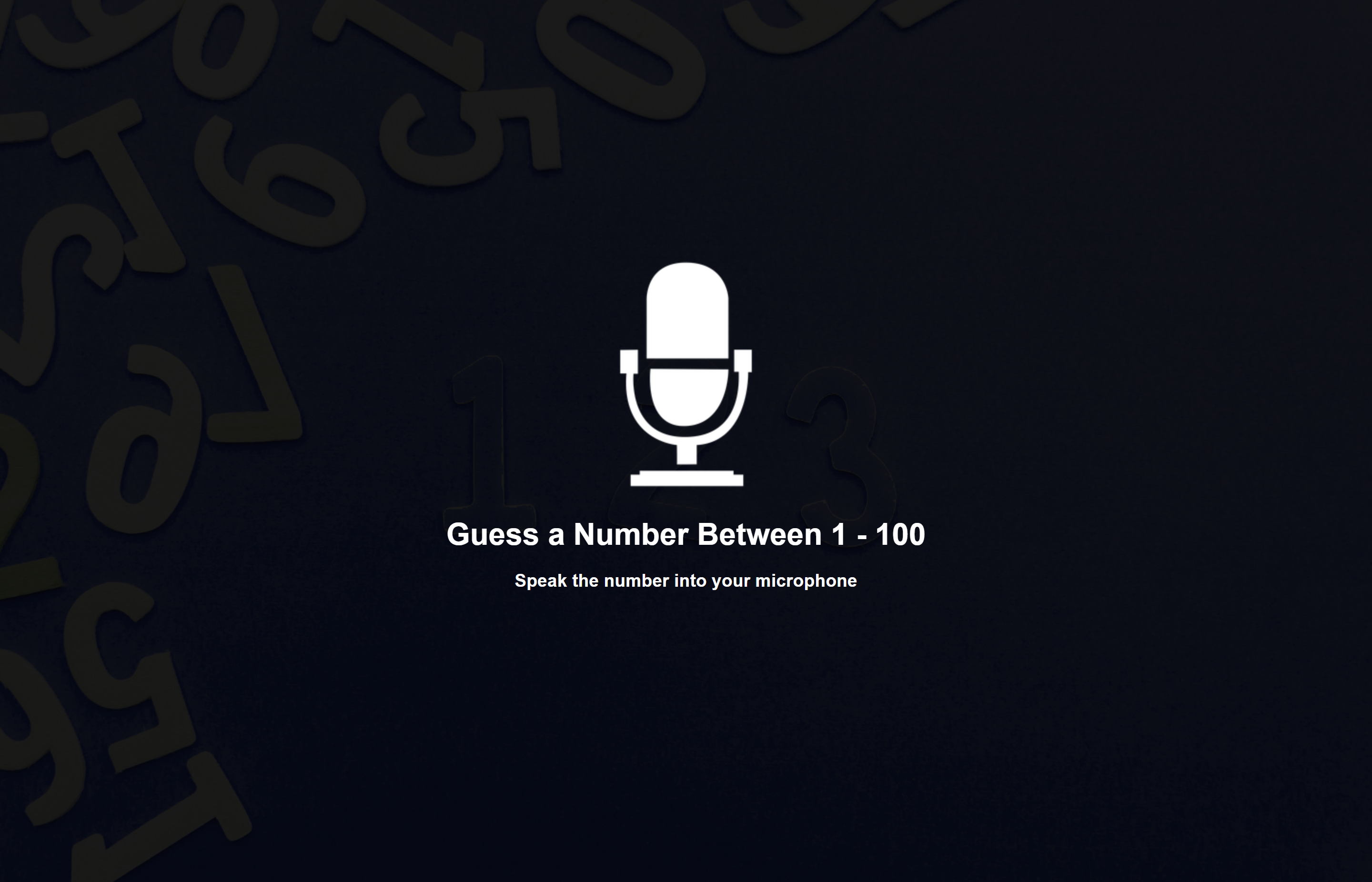 Guess Number by Speech