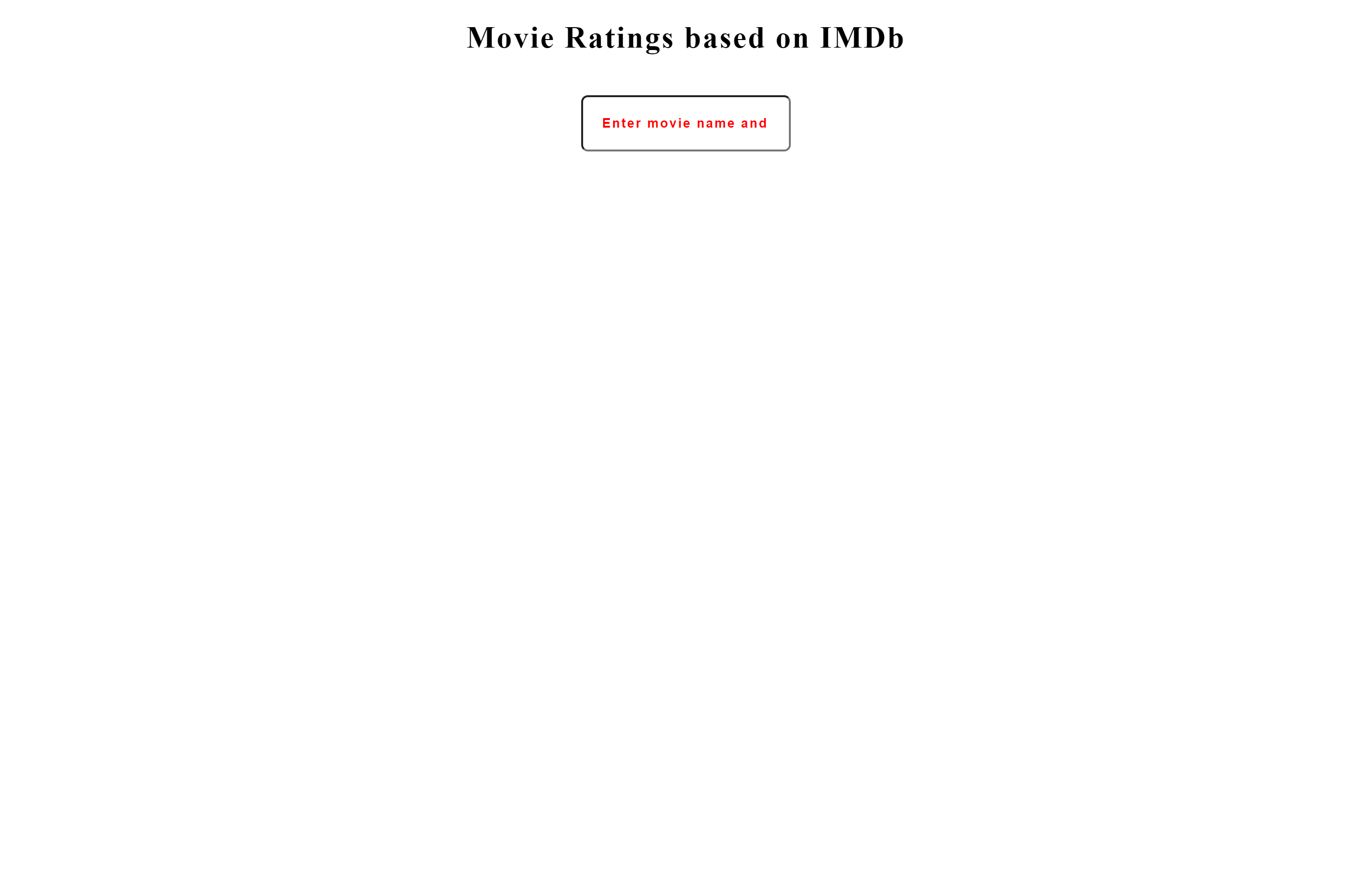 Movie Ratings Application