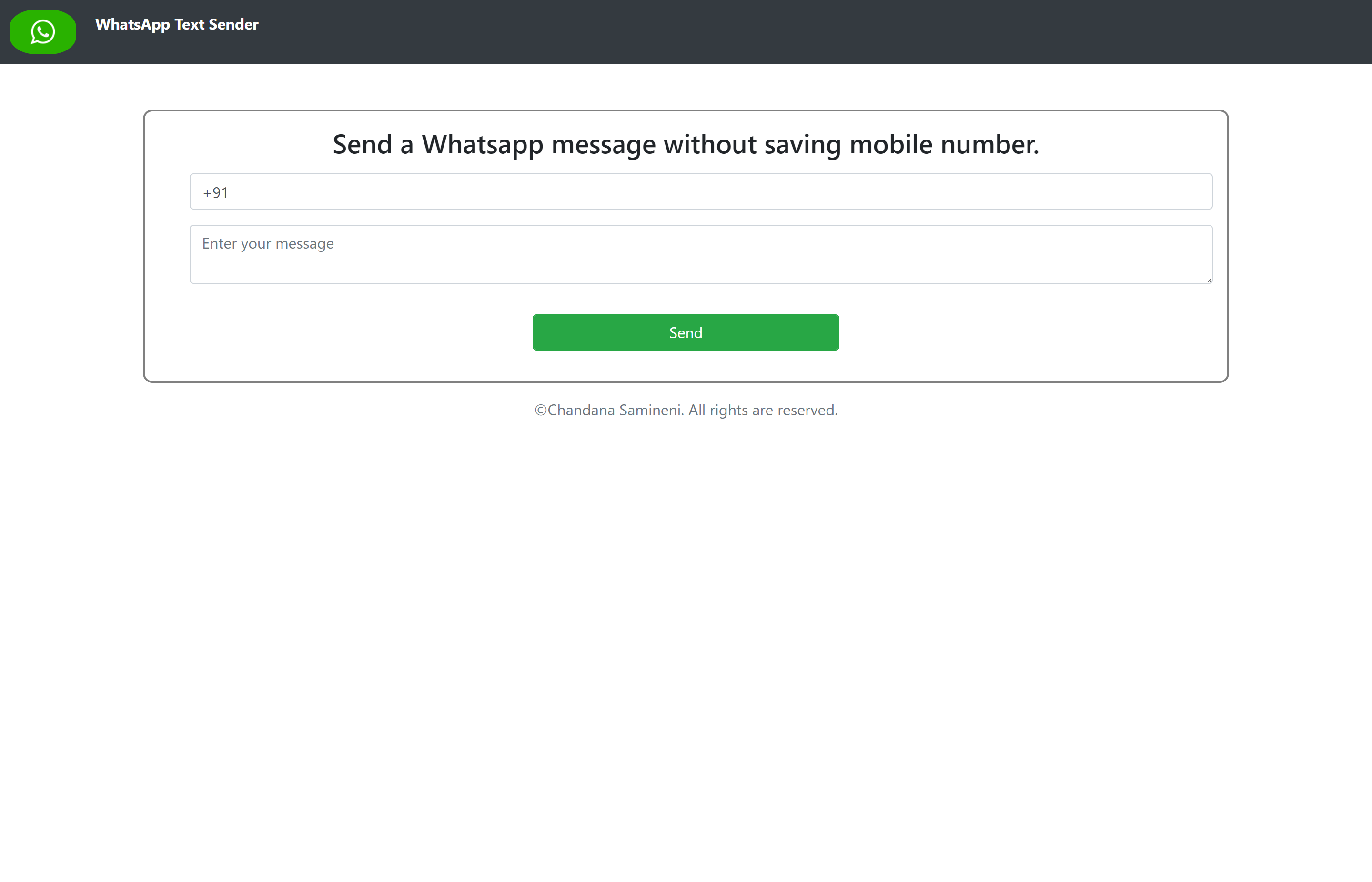 Whatsapp Message Sender