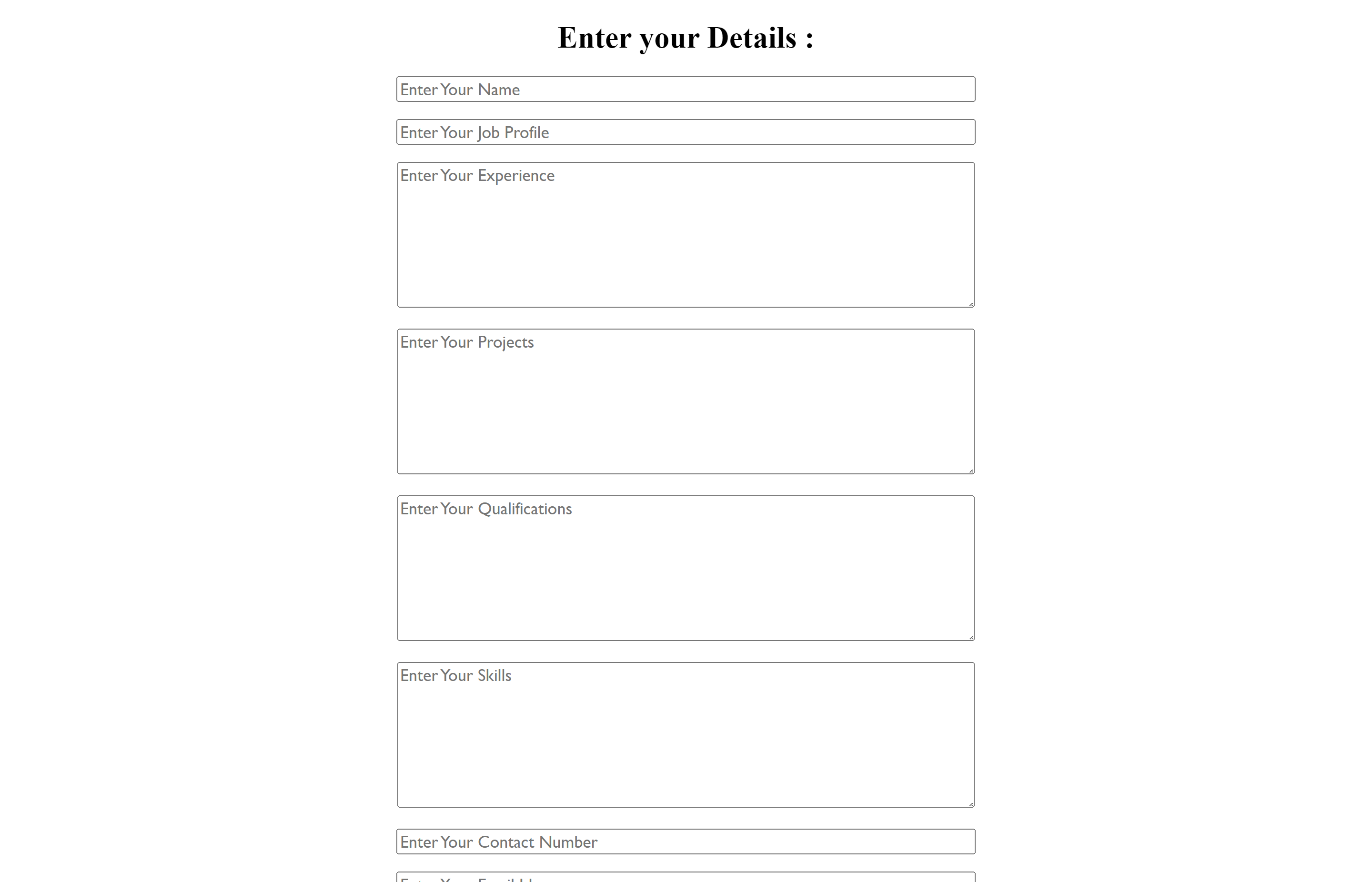 Resume Builder