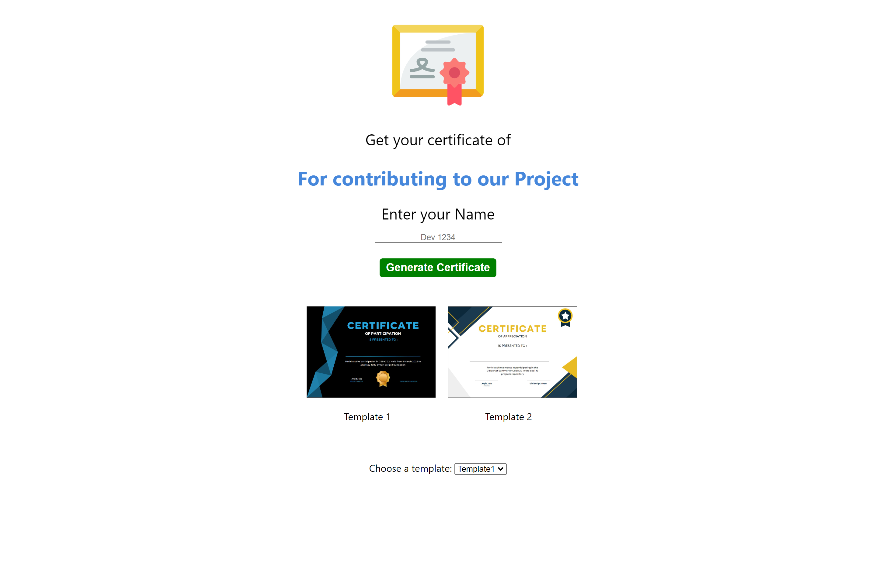 Certificate