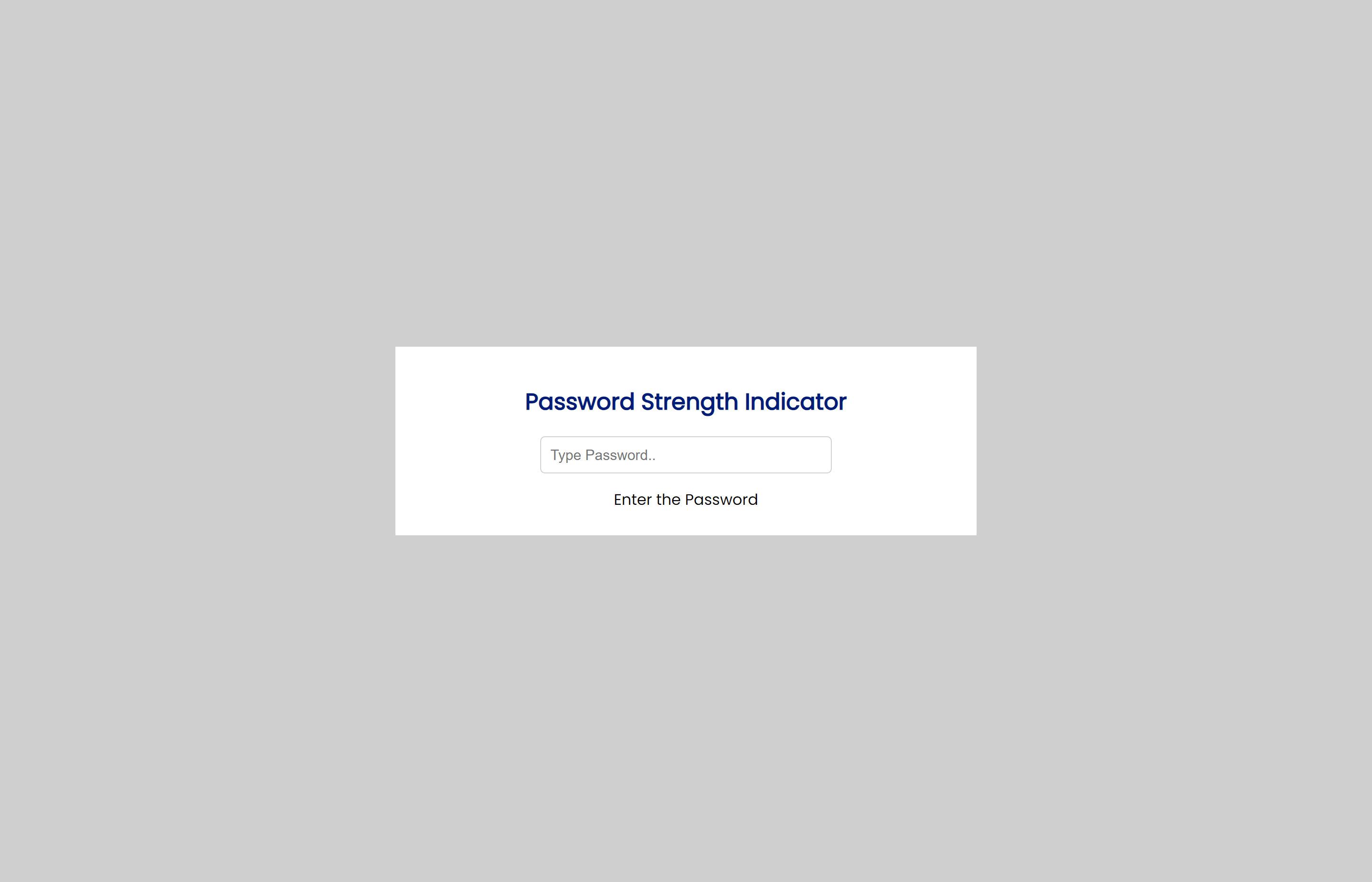 Password Strength Checker